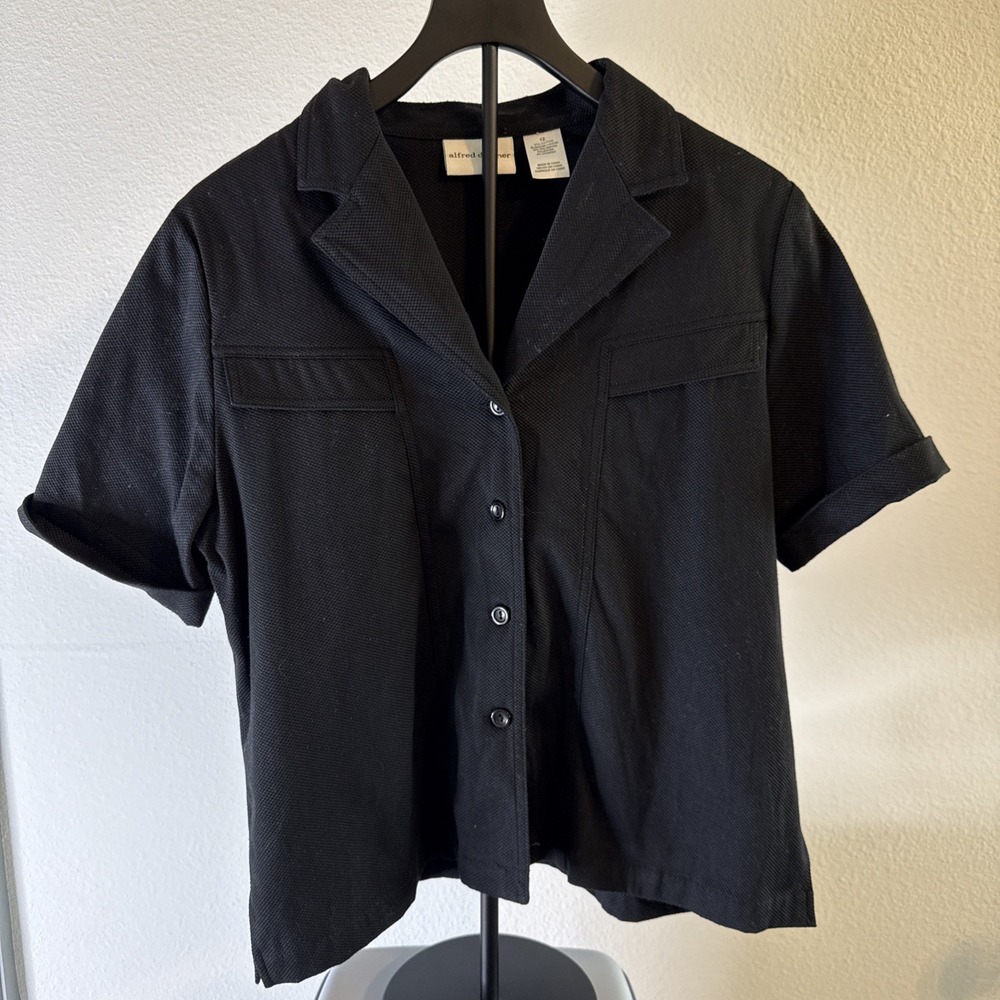 ALFRED DUNNER Women's Jacket Button Down Black Size 12